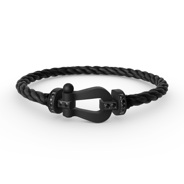 [OrnoraJewelry]FORCE LARGE SERIES HORSESHOE BLACK SAMURAI BRACELET