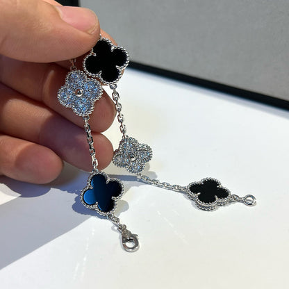 [OrnoraJewelry] CLOVER 5 MOTIF ONYXS BRACELET COLLECTION