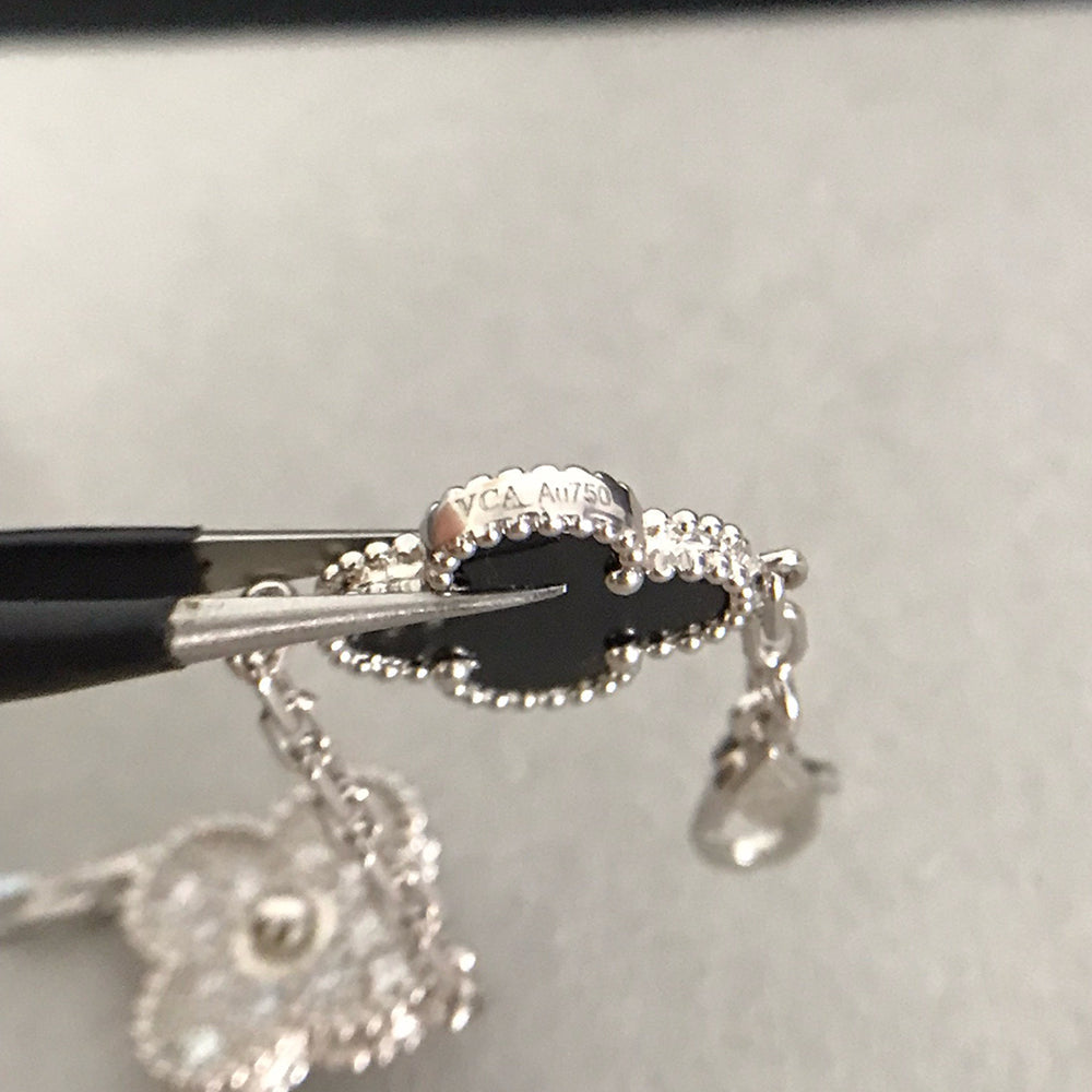 [OrnoraJewelry] CLOVER 5 MOTIF ONYXS BRACELET COLLECTION