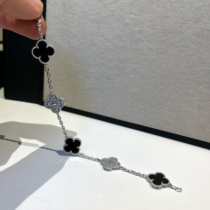 [OrnoraJewelry] CLOVER 5 MOTIF ONYXS BRACELET COLLECTION