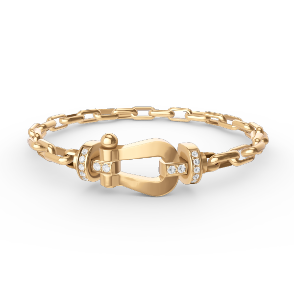 [OrnoraJewelry]FORCE LARGE HORSESHOE CLASP  METAL BRACELET