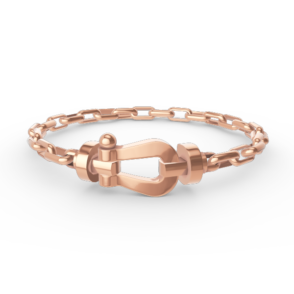 [OrnoraJewelry]FORCE LARGE HORSESHOE CLASP  METAL BRACELET