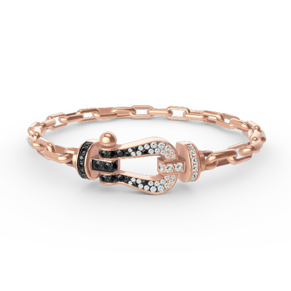 [OrnoraJewelry]FORCE LARGE HORSESHOE CLASP  METAL BRACELET