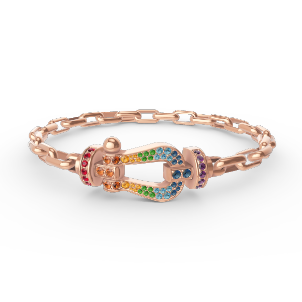 [OrnoraJewelry]FORCE LARGE HORSESHOE CLASP  METAL BRACELET