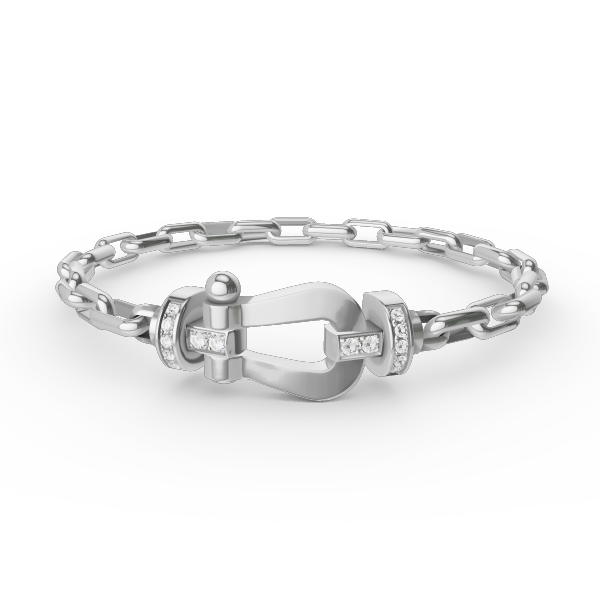[OrnoraJewelry]FORCE LARGE HORSESHOE CLASP  METAL BRACELET