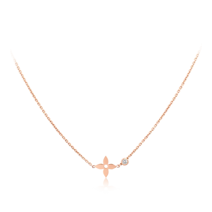 [OrnoraJewelry]BLOSSOM PENDANT PINK GOLD AND DIAMOND