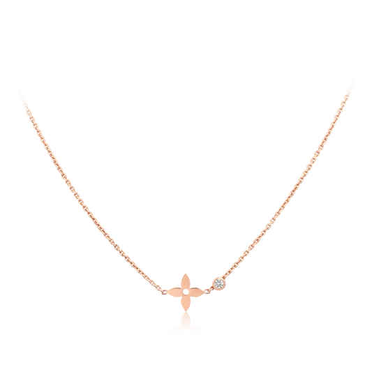 [OrnoraJewelry]BLOSSOM PENDANT PINK GOLD AND DIAMOND