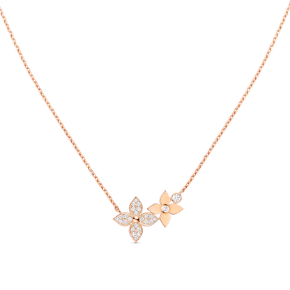 [OrnoraJewelry]OrnoraBLOSSOM NECKLACE PINK GOLD DIAMONDS