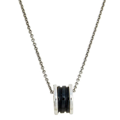 [OrnoraJewelry]ZERO 1 BLACK CERAMIC SILVER NECKLACE