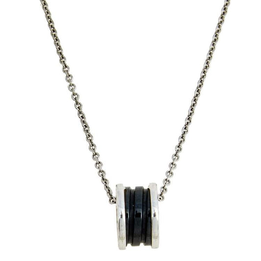 [OrnoraJewelry]ZERO 1 BLACK CERAMIC SILVER NECKLACE