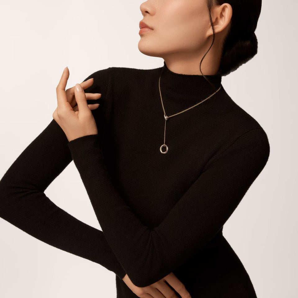 [OrnoraJewelry]TRINITY DIAMONDS NECKLACE