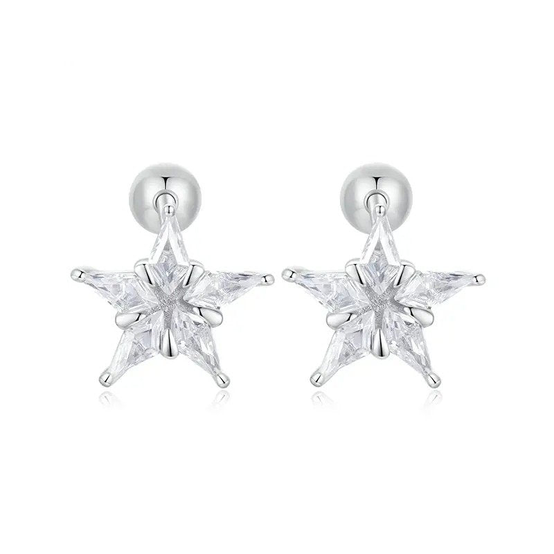 Shiny OrnoraStud Earrings Platinum Plated Cubic Zirconia Earrings