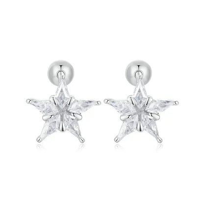 Shiny OrnoraStud Earrings Platinum Plated Cubic Zirconia Earrings
