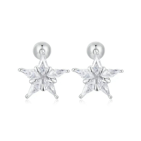 Shiny OrnoraStud Earrings Platinum Plated Cubic Zirconia Earrings