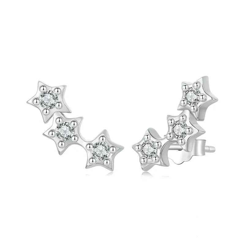 Silver Tiny OrnoraEarrings Studs for Women Teen Girls