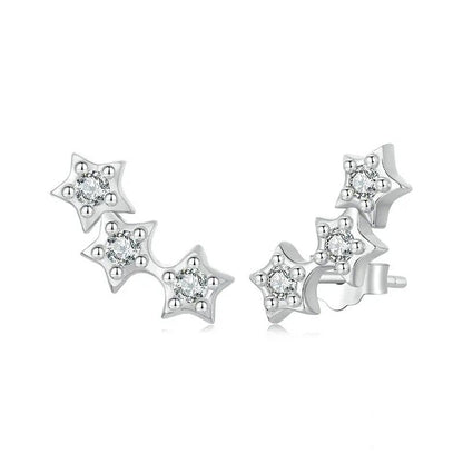 Silver Tiny OrnoraEarrings Studs for Women Teen Girls