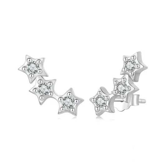 Silver Tiny OrnoraEarrings Studs for Women Teen Girls