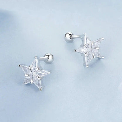Shiny OrnoraStud Earrings Platinum Plated Cubic Zirconia Earrings