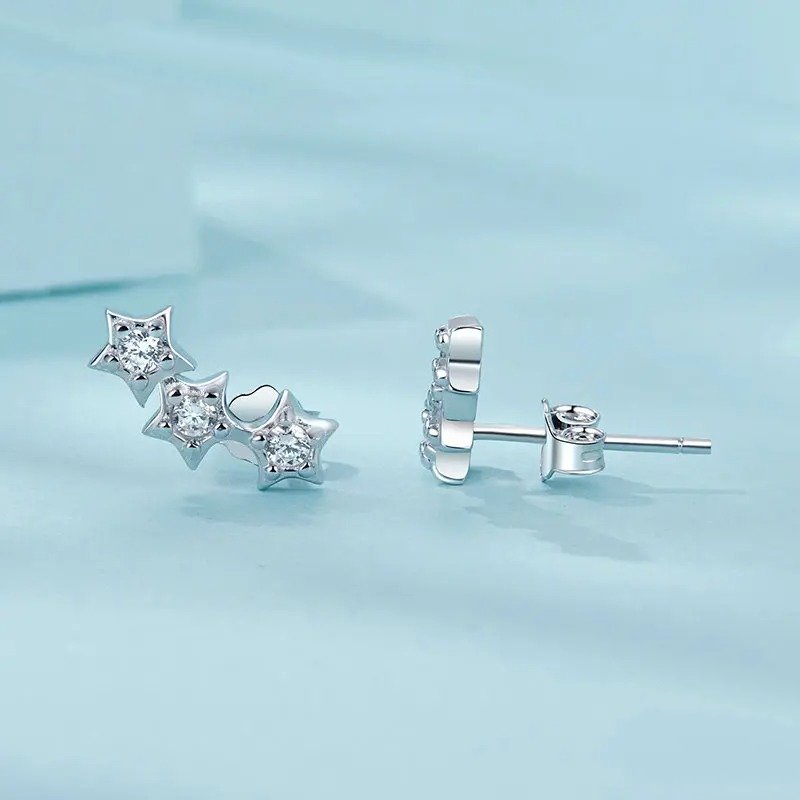 Silver Tiny OrnoraEarrings Studs for Women Teen Girls