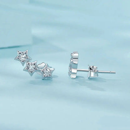 Silver Tiny OrnoraEarrings Studs for Women Teen Girls