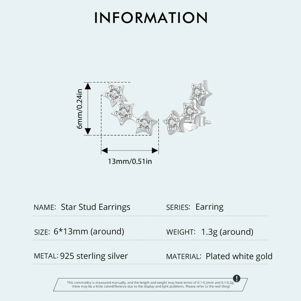 Silver Tiny OrnoraEarrings Studs for Women Teen Girls