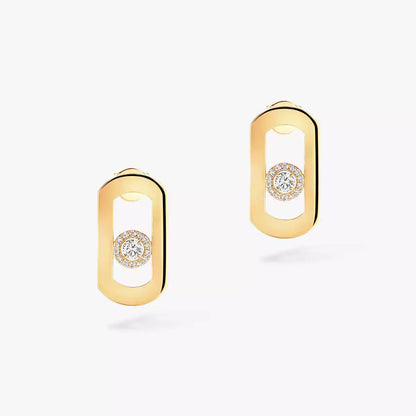 [OrnoraJewelry]So Move Diamond Earrings in Yellow Gold