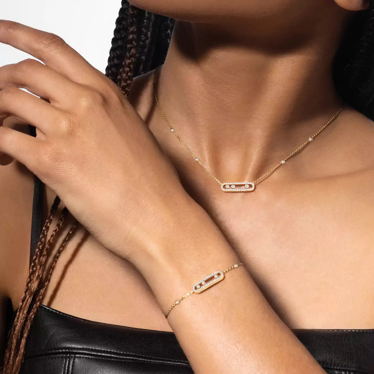 [OrnoraJewelry]Pavé Baby Move Diamond Bracelet