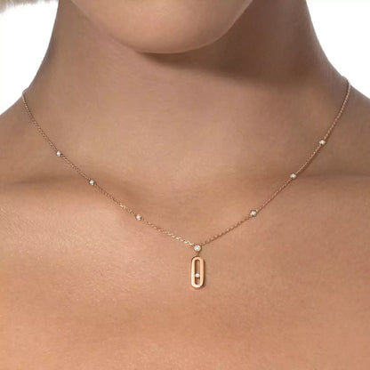 [Ornora Jewelry] Move Uno Gold Diamond Long Necklace