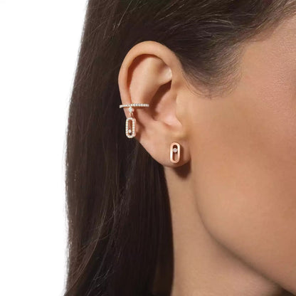 [OrnoraJewelry]Move Uno Diamond Stud Earrings