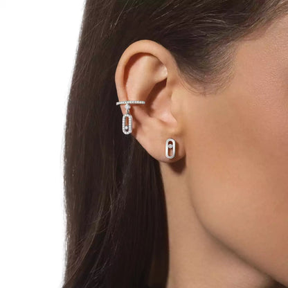 [OrnoraJewelry]Move Uno Diamond Stud Earrings