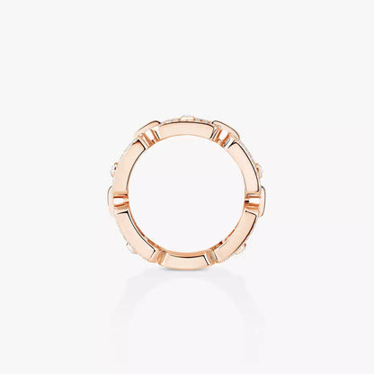 [Ornora Jewelry]Move Link Pave_-Set Diamond Ring in Gold