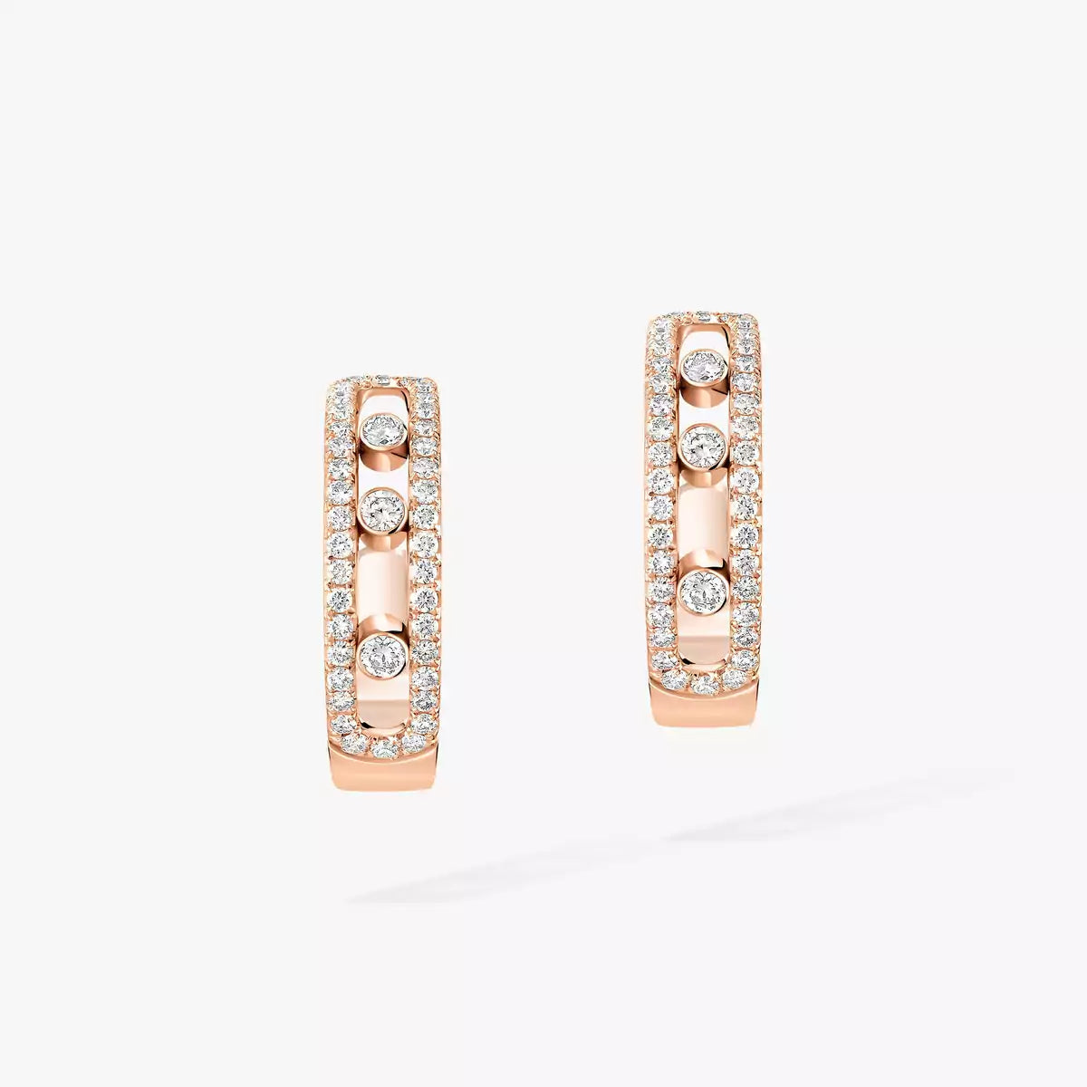 [Ornora Jewelry]Diamond Pave_ Hoop Earrings Move