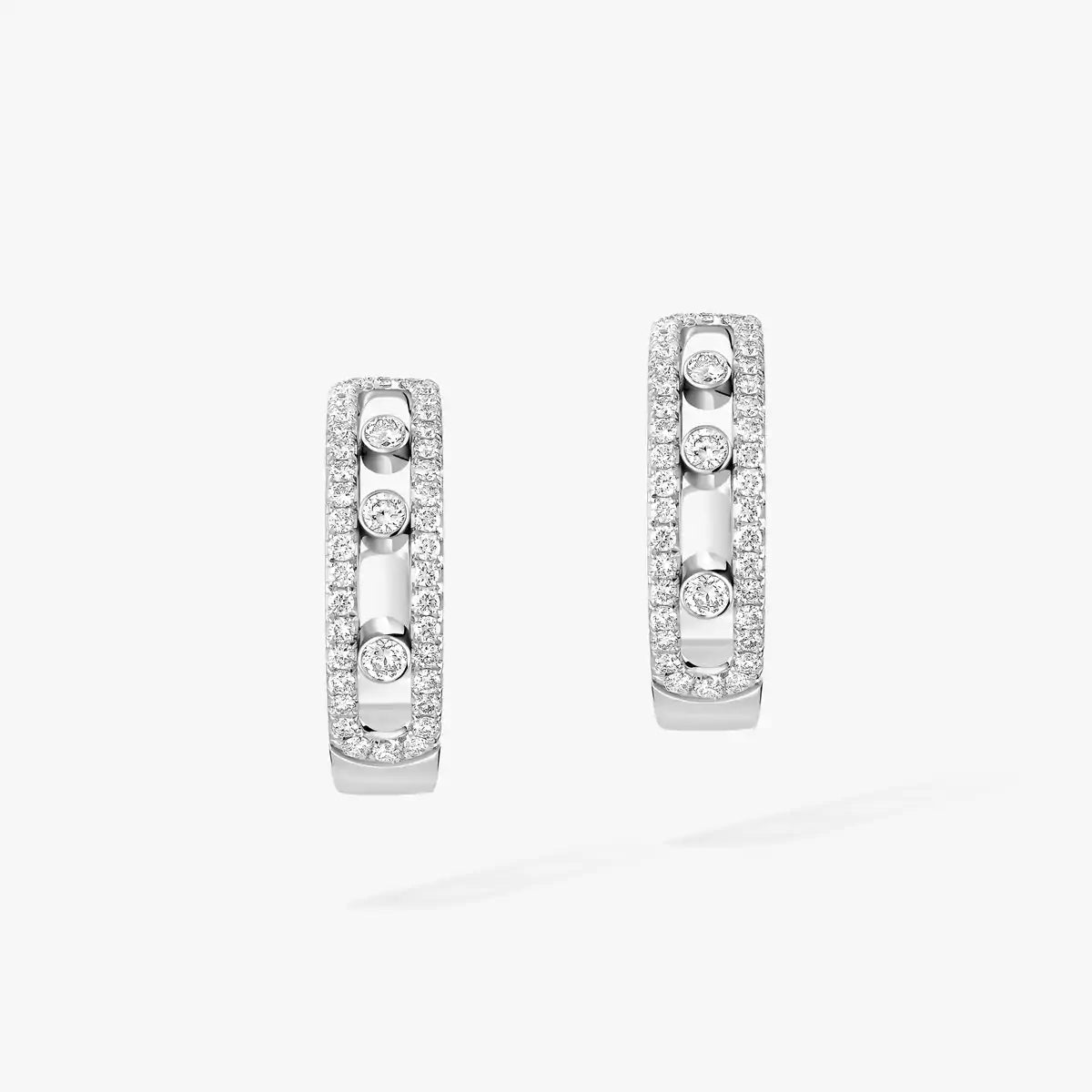 [Ornora Jewelry]Diamond Pave_ Hoop Earrings Move