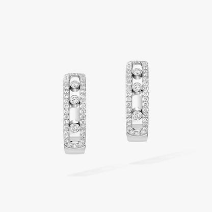 [Ornora Jewelry]Diamond Pave_ Hoop Earrings Move