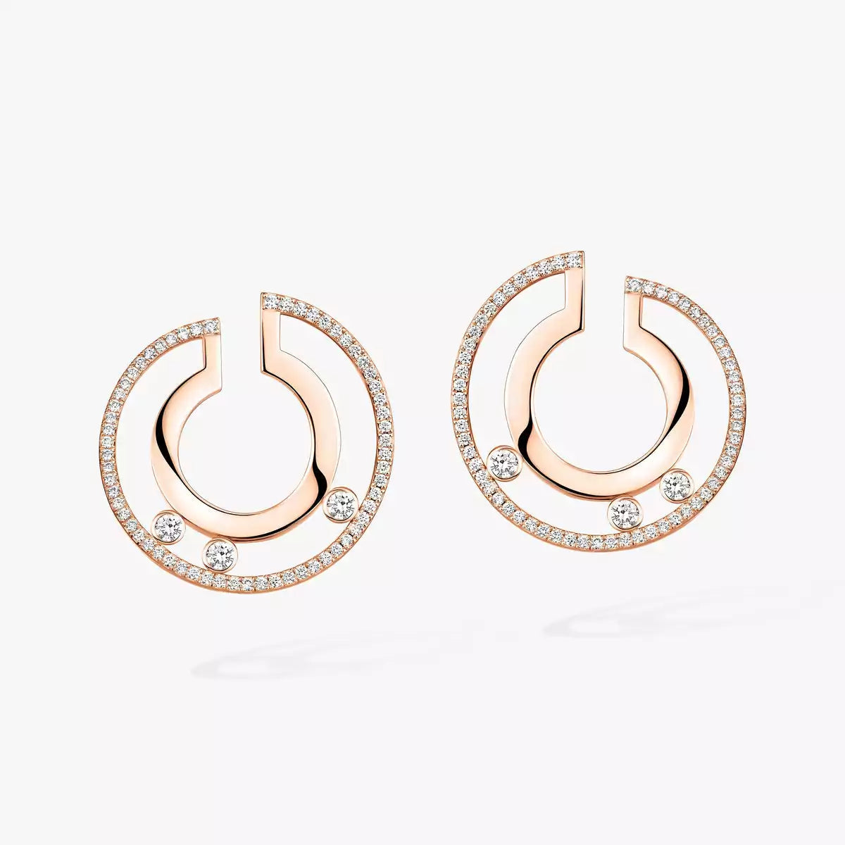 [Ornora Jewelry]Move Romane Small Diamond Hoop Earrings