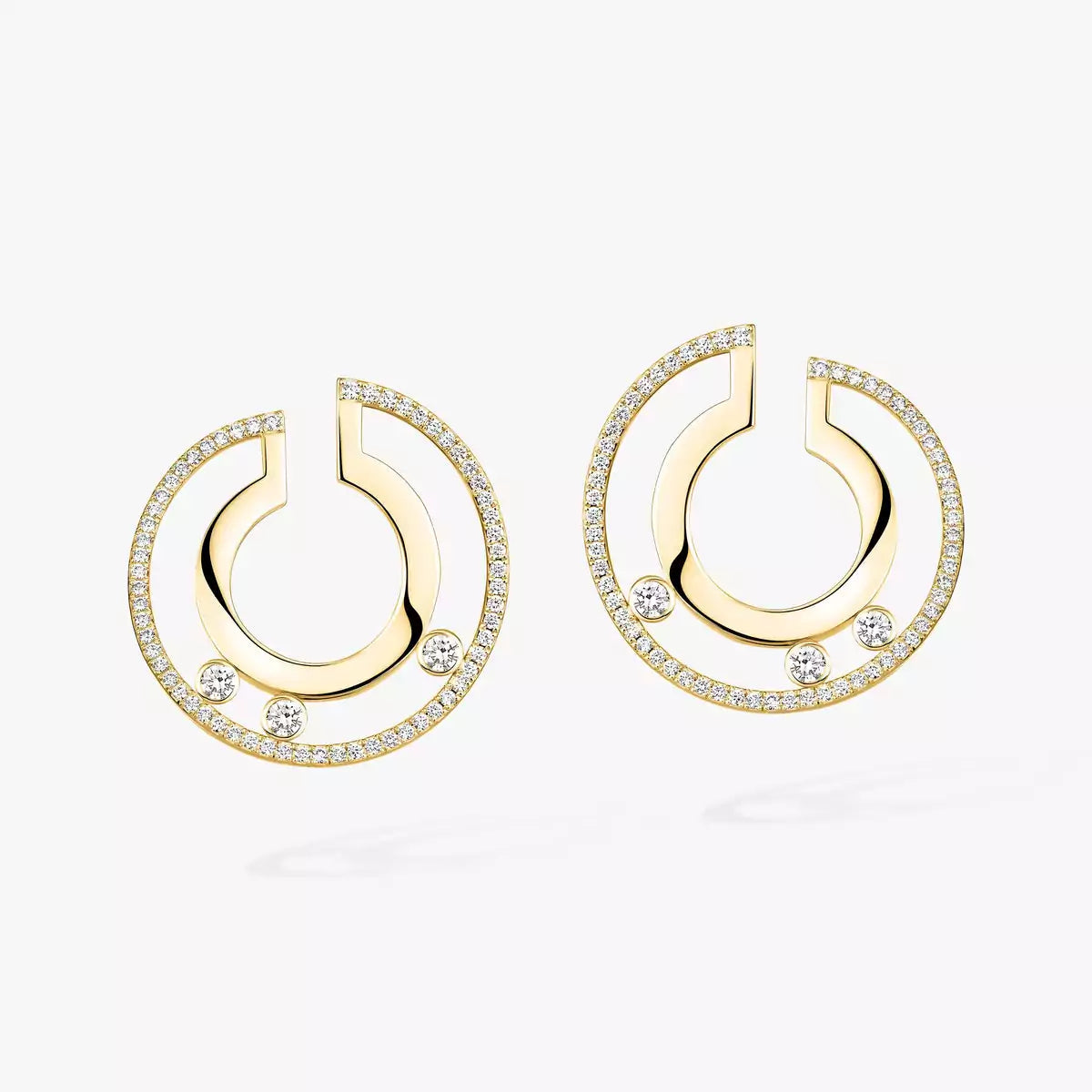 [Ornora Jewelry]Move Romane Small Diamond Hoop Earrings