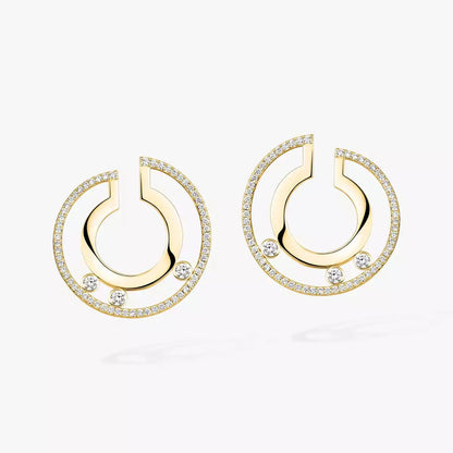 [Ornora Jewelry]Move Romane Small Diamond Hoop Earrings