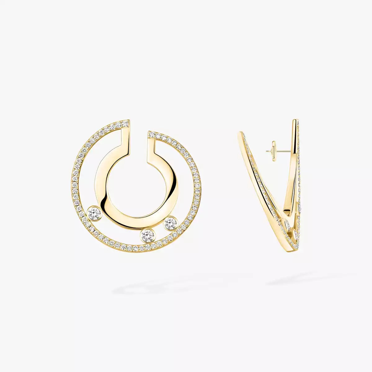 [Ornora Jewelry]Move Romane Small Diamond Hoop Earrings