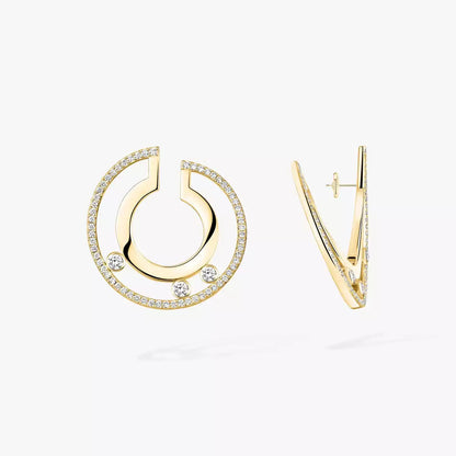 [Ornora Jewelry]Move Romane Small Diamond Hoop Earrings