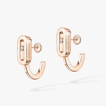 [Ornora Jewelry]Diamond Mini Hoop Earrings Move Classique