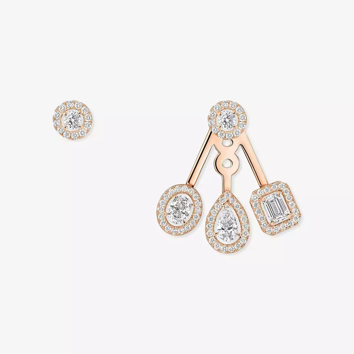[OrnoraJewelry] My Twin Trio  Diamond Earrings