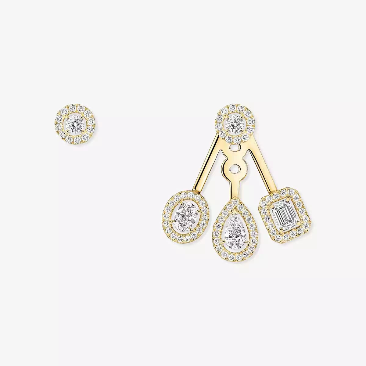 [OrnoraJewelry] My Twin Trio  Diamond Earrings