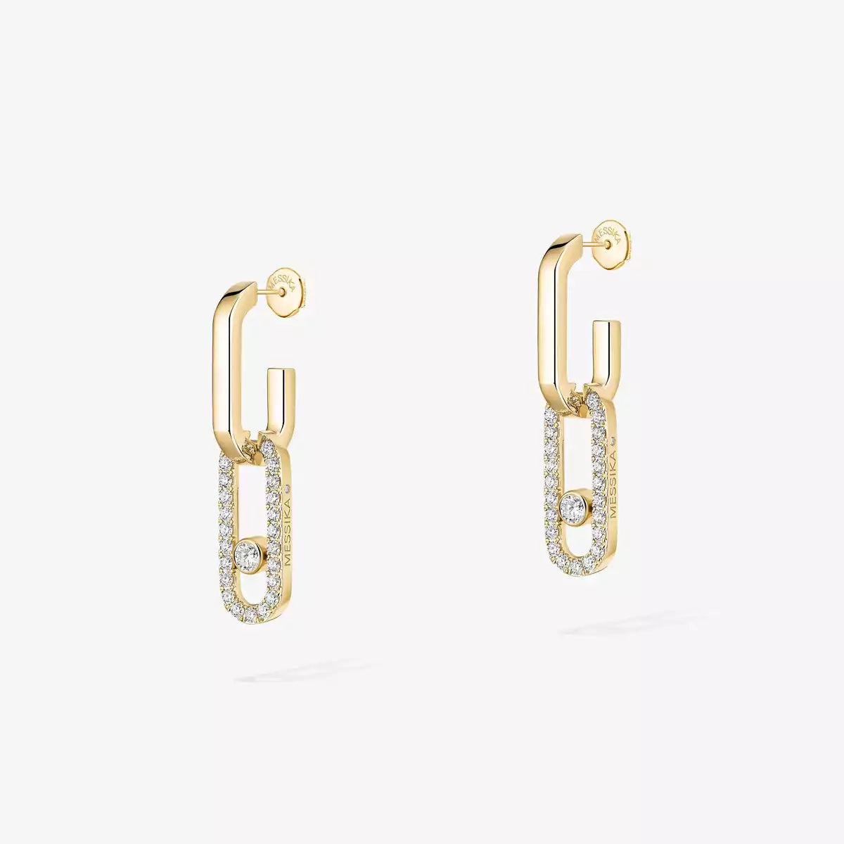 [OrnoraJewelry]Move Link Diamond Earrings