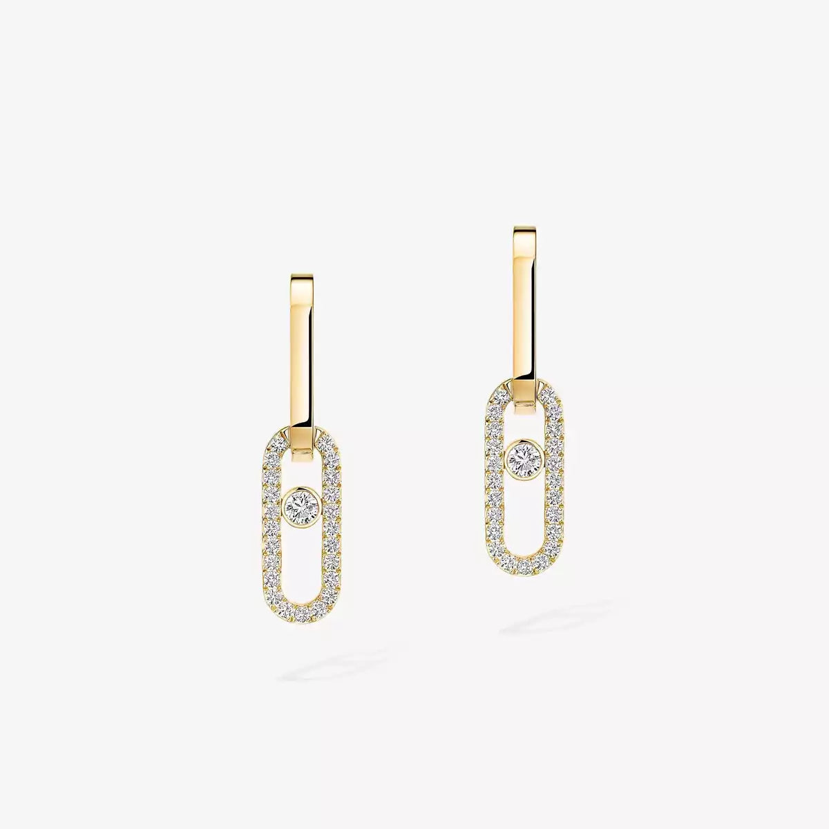 [OrnoraJewelry]Move Link Diamond Earrings