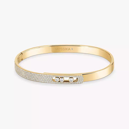 [Ornora Jewelry]Move Noa Rose Gold Pavé Diamond Bangle Bracelet