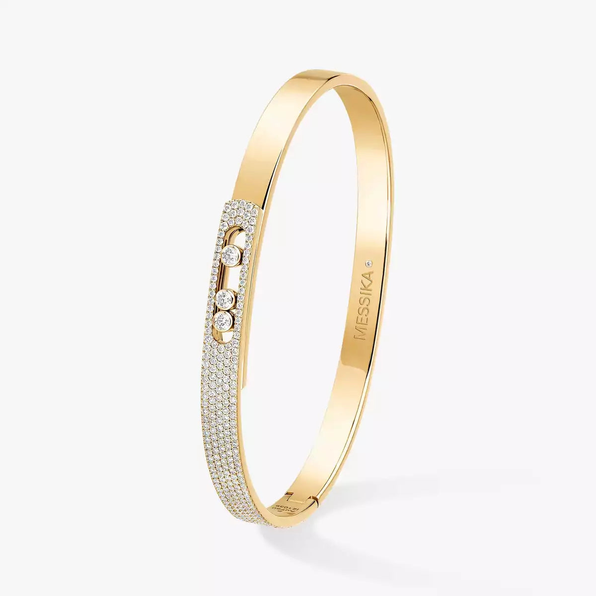 [Ornora Jewelry]Move Noa Rose Gold Pavé Diamond Bangle Bracelet