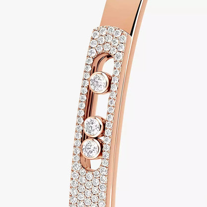 [Ornora Jewelry]Move Noa Rose Gold Pavé Diamond Bangle Bracelet
