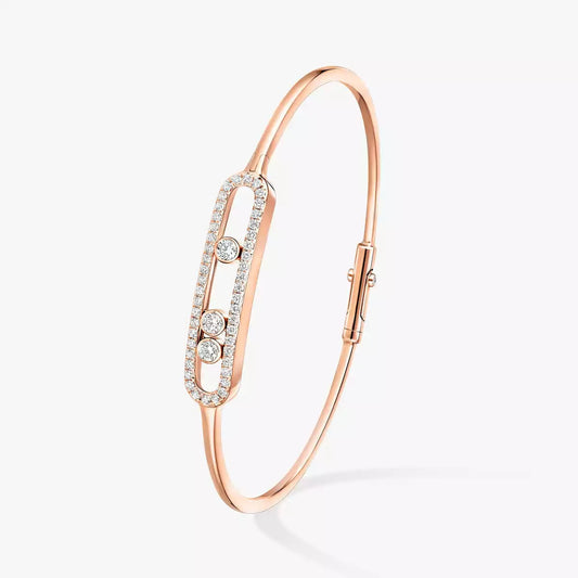 [Ornora Jewelry]Move Pavé Diamond Bangle Bracelet M