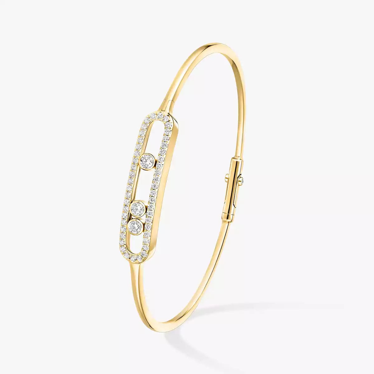 [Ornora Jewelry]Move Pavé Diamond Bangle Bracelet M