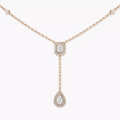 [Ornora Jewelry]Gold Diamond Tie Necklace